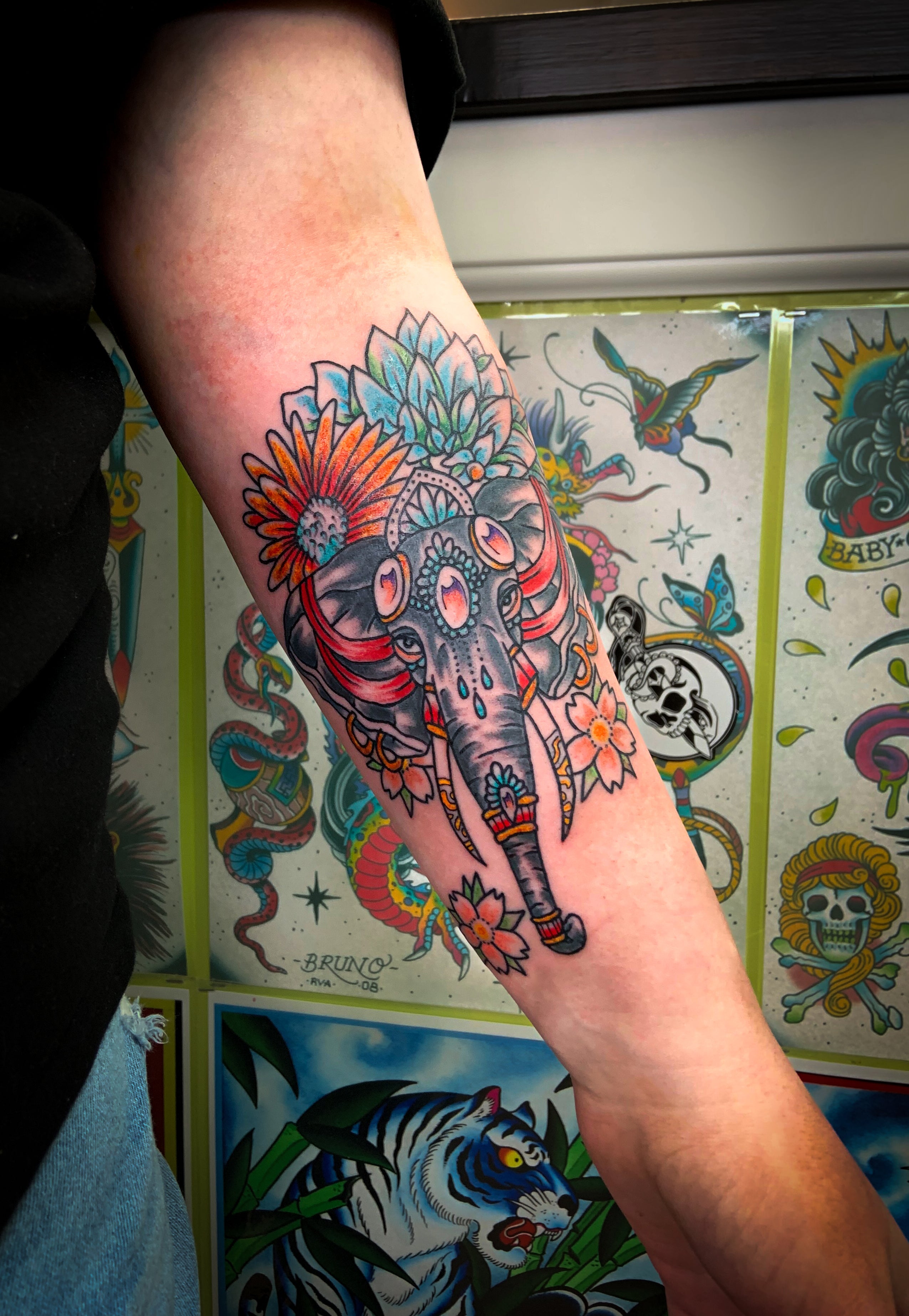Elephant Body Paints Tattoos Temporary Tattoo Designs - Temu